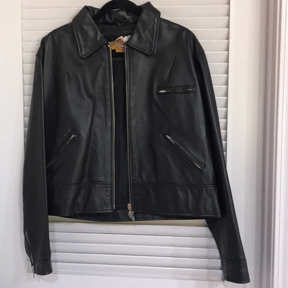 Black leather Harley Davidson jacket - Picture 2 of 5